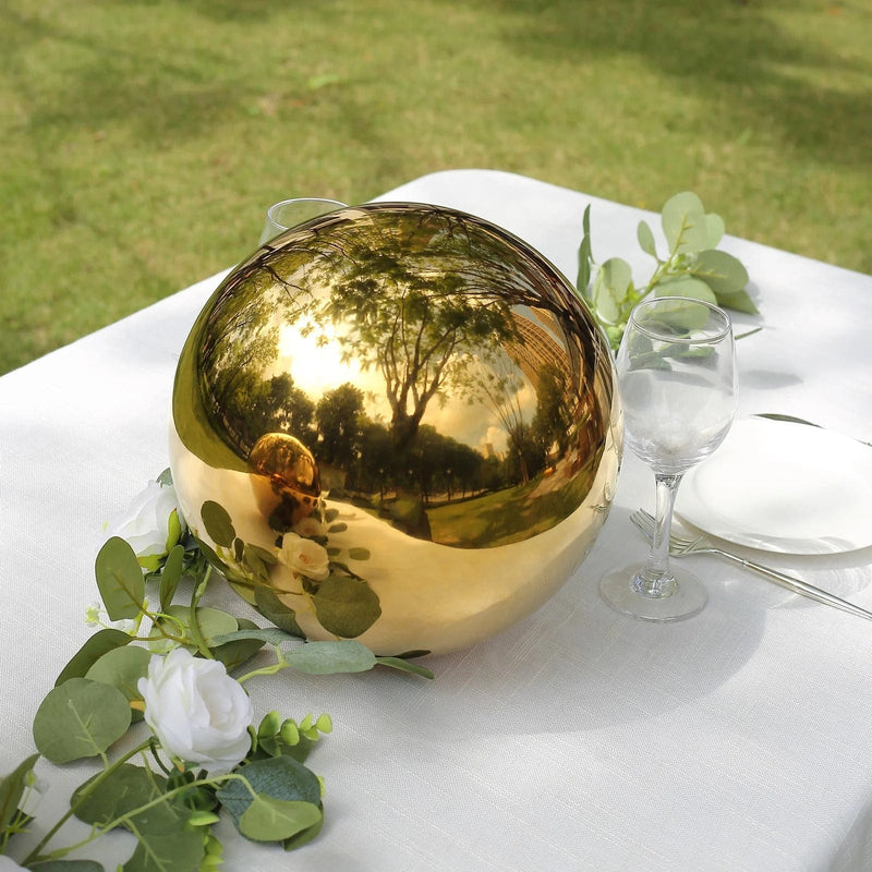 12" Stainless Steel Gazing Globe Reflective Mirror Ball