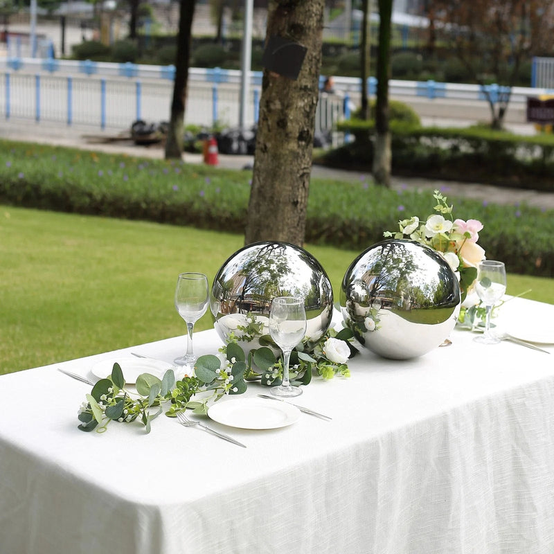 12" Stainless Steel Gazing Globe Reflective Mirror Ball