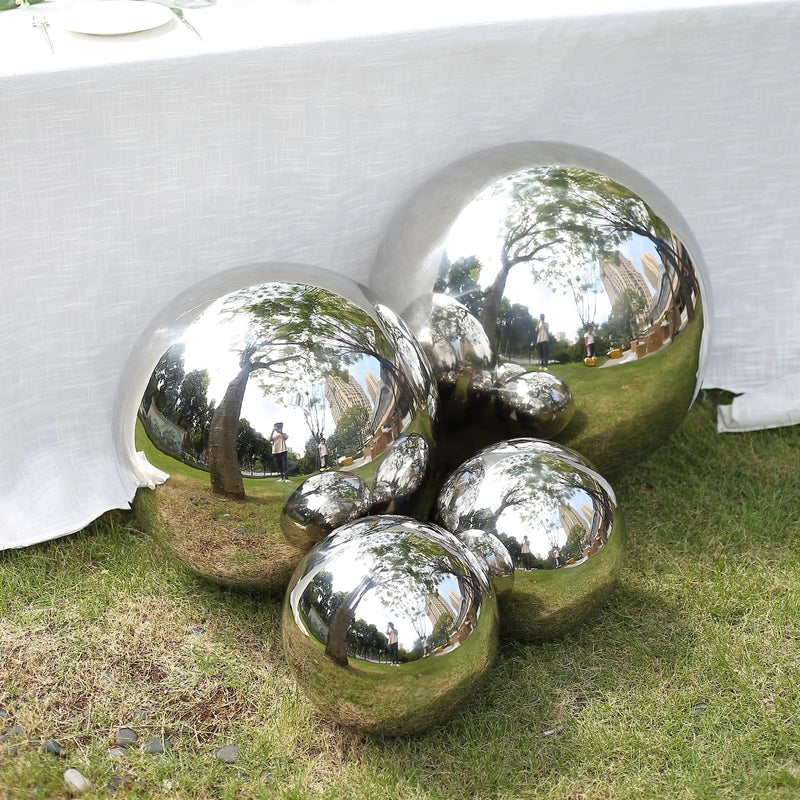 12" Stainless Steel Gazing Globe Reflective Mirror Ball