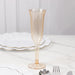 12 Stylish Glitter Plastic Champagne Flute Glasses - 6 oz - Disposable Tableware
