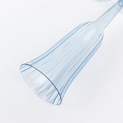 12 Stylish Glitter Plastic Champagne Flute Glasses - 6 oz - Disposable Tableware