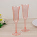 12 Stylish Glitter Plastic Champagne Flute Glasses - 6 oz - Disposable Tableware
