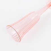 12 Stylish Glitter Plastic Champagne Flute Glasses - 6 oz - Disposable Tableware