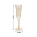 12 Stylish Glitter Plastic Champagne Flute Glasses - 6 oz - Disposable Tableware