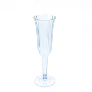 12 Stylish Glitter Plastic Champagne Flute Glasses - 6 oz - Disposable Tableware PLST_CC22_086