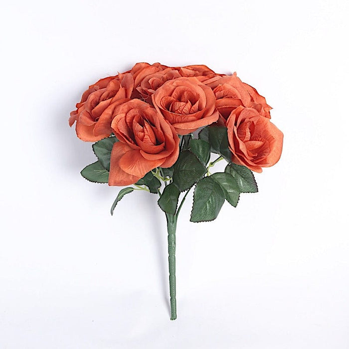 12" tall Velvet Roses Artificial Flowers Bouquet ARTI_RS004_TERC