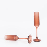 12 Vintage 4 oz Plastic Champagne Flutes Ribbed Disposable Glasses