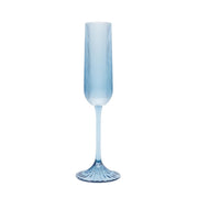 12 Vintage 4 oz Plastic Champagne Flutes Ribbed Disposable Glasses