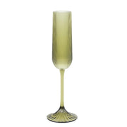 12 Vintage 4 oz Plastic Champagne Flutes Ribbed Disposable Glasses