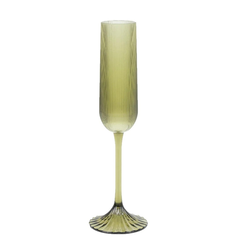 12 Vintage 4 oz Plastic Champagne Flutes Ribbed Disposable Glasses