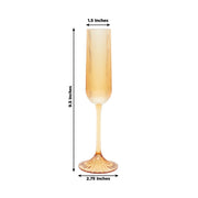 12 Vintage 4 oz Plastic Champagne Flutes Ribbed Disposable Glasses