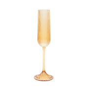 12 Vintage 4 oz Plastic Champagne Flutes Ribbed Disposable Glasses