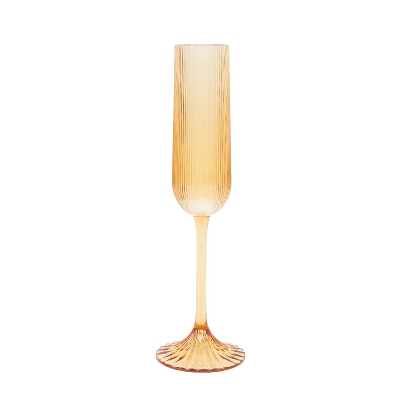 12 Vintage 4 oz Plastic Champagne Flutes Ribbed Disposable Glasses