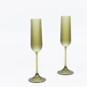 12 Vintage 4 oz Plastic Champagne Flutes Ribbed Disposable Glasses DSP_CUCP008_5_087