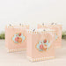 12 Vintage Rose Floral Paper Gift Bags with Ribbon Handles