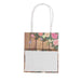 12 Wood Print Paper Gift Bags with Rose Floral Accent - Natural BAG_PAP02_4X4_NAT