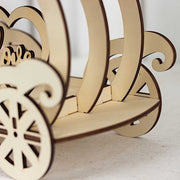 12" Wooden Carriage Wedding Cake Stand - Natural CAKE_WOD018_12_NAT