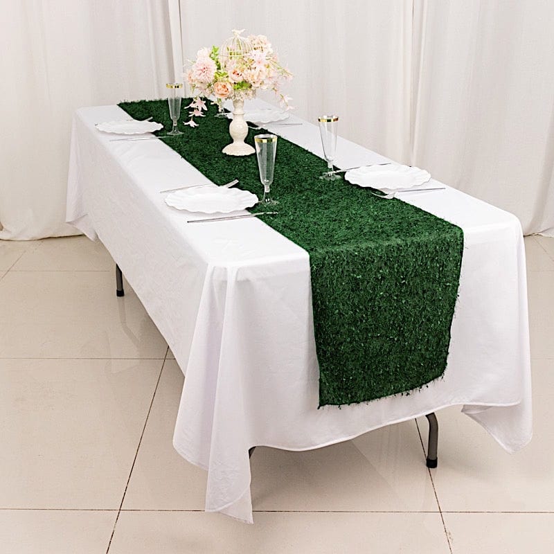 12" x 108" Fringe Shag Polyester Table Runner