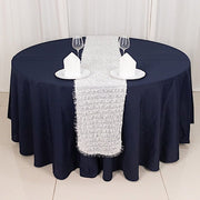12" x 108" Fringe Shag Polyester Table Runner