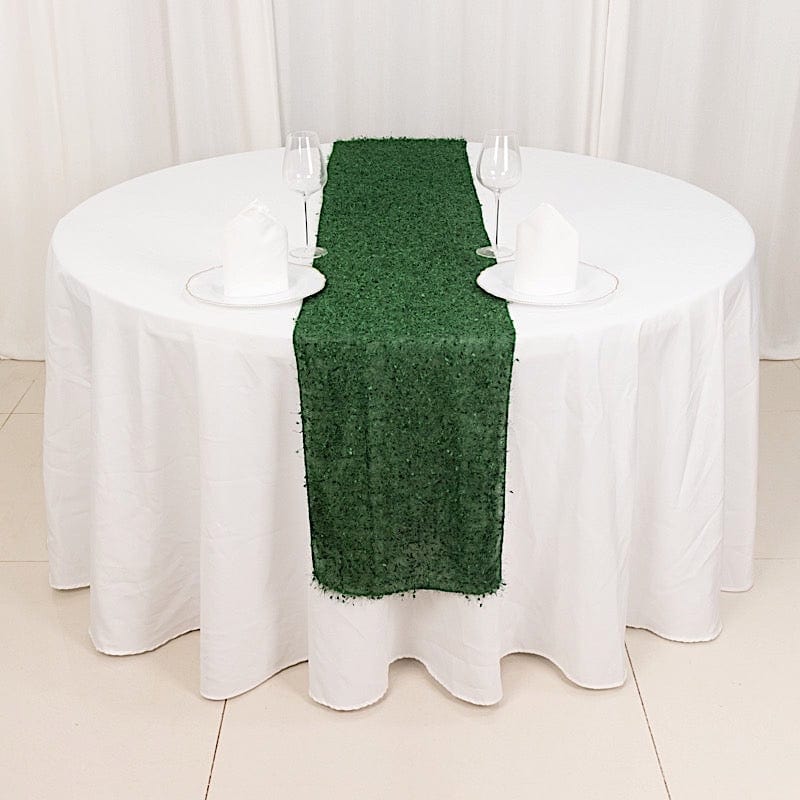 12" x 108" Fringe Shag Polyester Table Runner