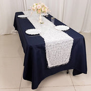 12" x 108" Fringe Shag Polyester Table Runner