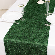 12" x 108" Fringe Shag Polyester Table Runner