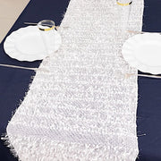 12" x 108" Fringe Shag Polyester Table Runner