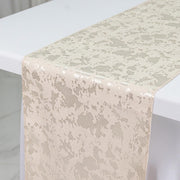 12" x 108" Jacquard Table Runner Abstract Watercolor Pattern