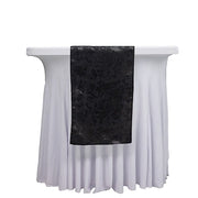 12" x 108" Jacquard Table Runner Abstract Watercolor Pattern RUN_JAC02_BLK