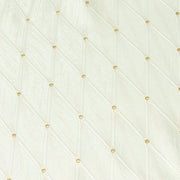 12" x 108" Jacquard Table Runner Diamond Trellis with Gold Accent Dots