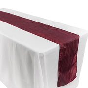 12" x 108" Metallic Accordion Crinkled Taffeta Table Runner