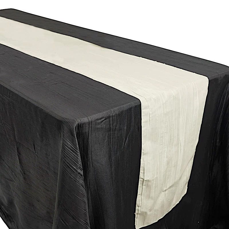 12" x 108" Metallic Accordion Crinkled Taffeta Table Runner