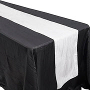 12" x 108" Metallic Accordion Crinkled Taffeta Table Runner
