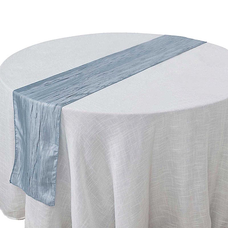 12" x 108" Metallic Accordion Crinkled Taffeta Table Runner