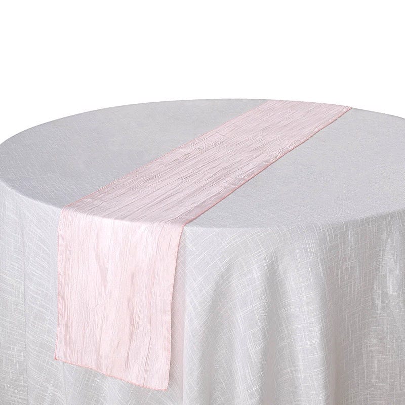12" x 108" Metallic Accordion Crinkled Taffeta Table Runner