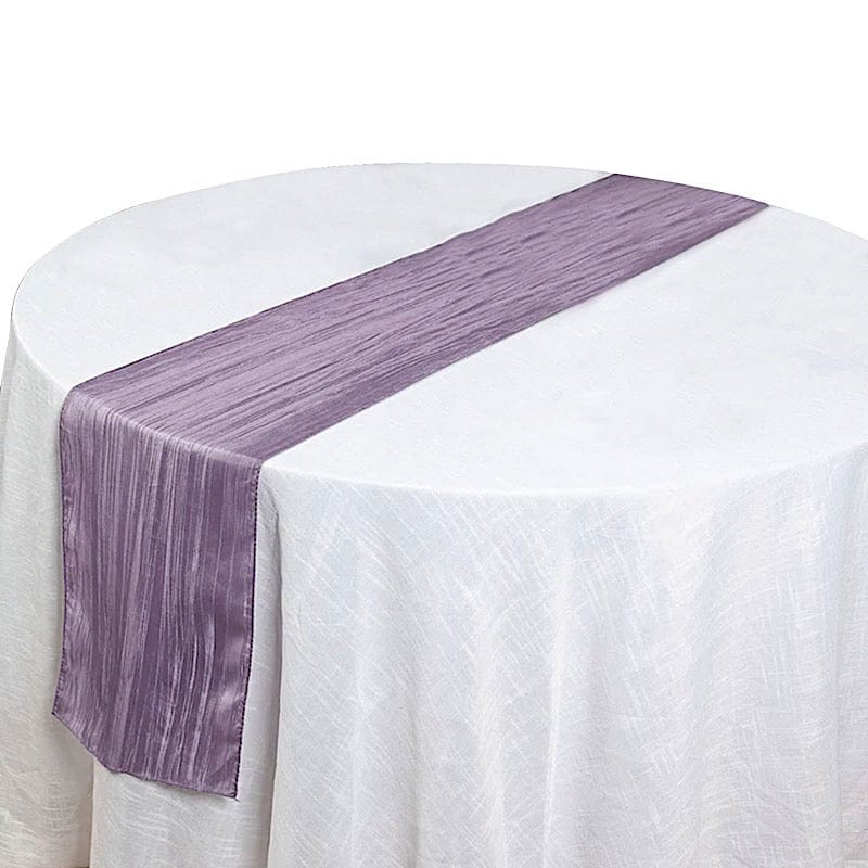 12" x 108" Metallic Accordion Crinkled Taffeta Table Runner