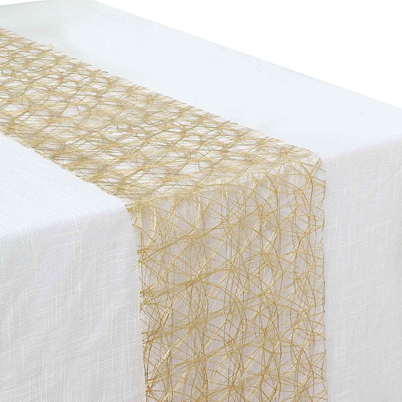 12" x 108" Metallic Non Woven Fiber Polyester Table Runner
