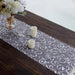 12" x 108" Metallic Sheer Organza Table Runner with Embossed Foil Floral Design