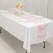 12" x 108" Polyester Table Runner with Blue French Toile Floral Print - White