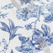 12" x 108" Polyester Table Runner with Blue French Toile Floral Print - White RUN_PLY_FLORFT_BLUE