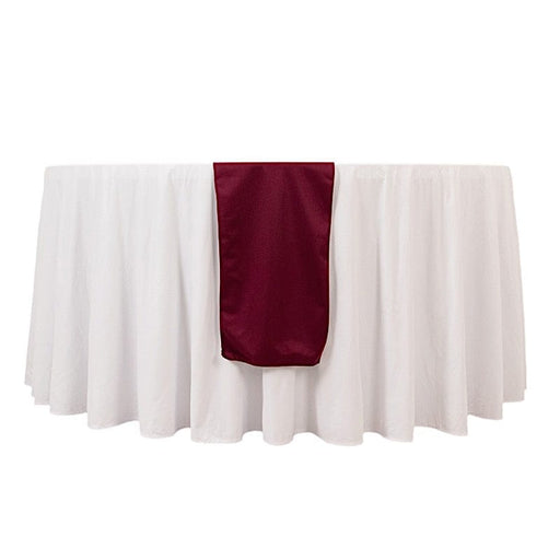 12" x 108" Premium Scuba Polyester Table Runner RUN_SCUBA_BURG