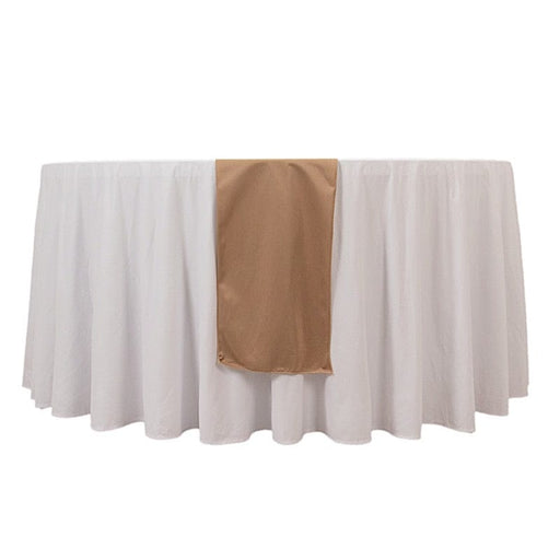 12" x 108" Premium Scuba Polyester Table Runner RUN_SCUBA_NUDE