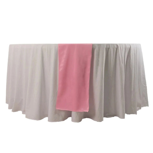 12" x 108" Premium Scuba Polyester Table Runner RUN_SCUBA_PINK