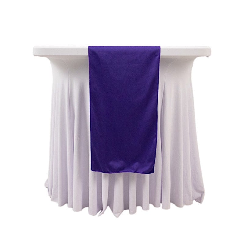 12" x 108" Premium Scuba Polyester Table Runner RUN_SCUBA_PURP