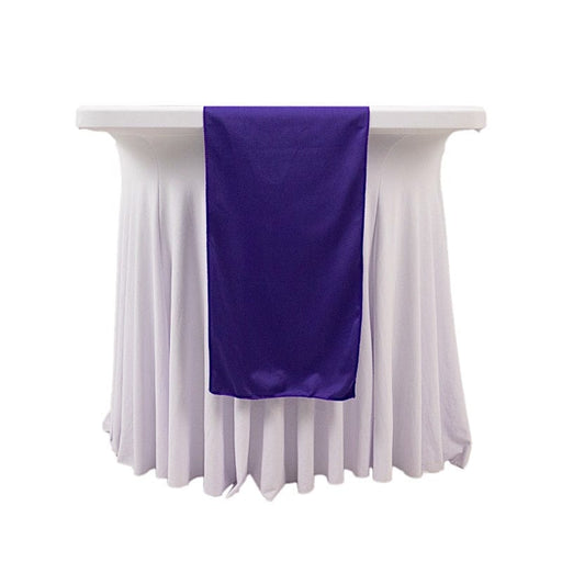 12" x 108" Premium Scuba Polyester Table Runner RUN_SCUBA_PURP