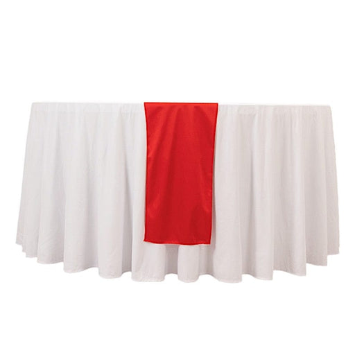 12" x 108" Premium Scuba Polyester Table Runner RUN_SCUBA_RED
