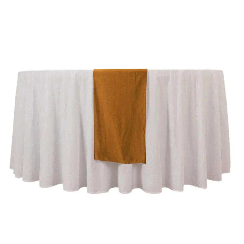 12" x 108" Premium Scuba Polyester Table Runner RUN_SCUBA_SH_GOLD