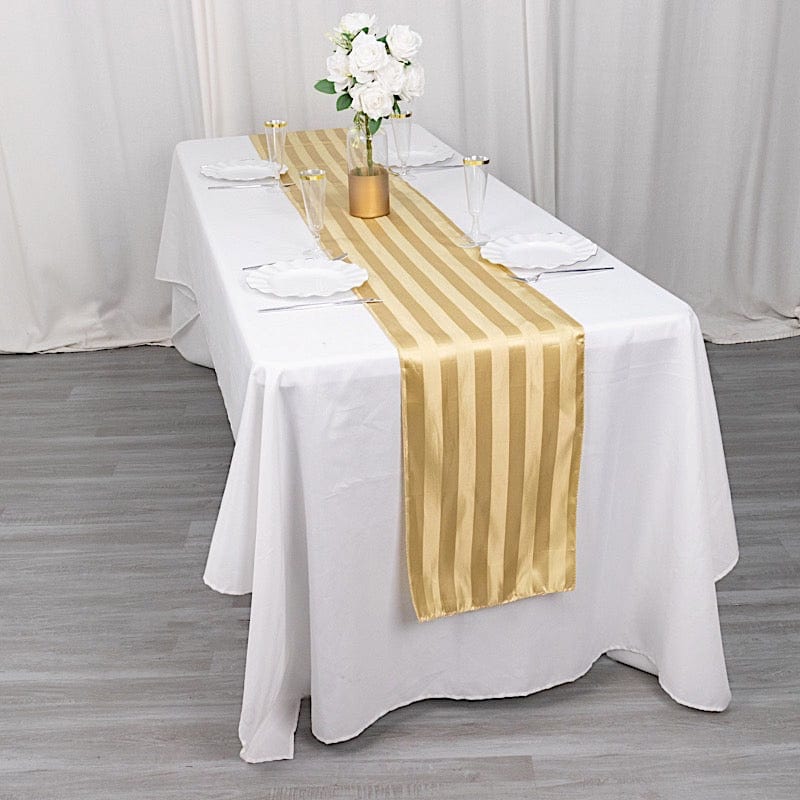 12" x 108" Satin Stripe Table Runner