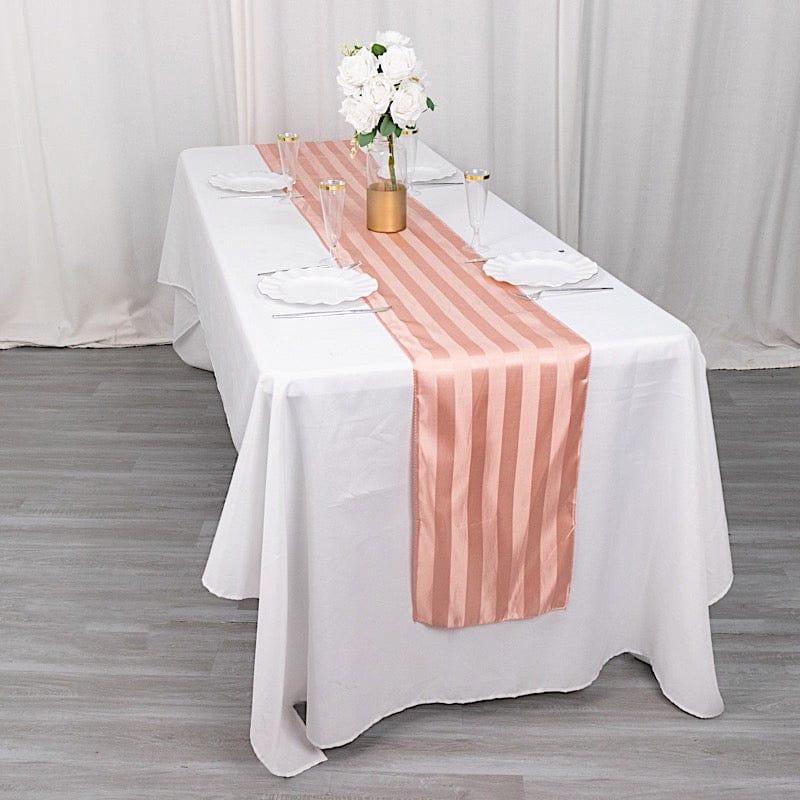 12" x 108" Satin Stripe Table Runner