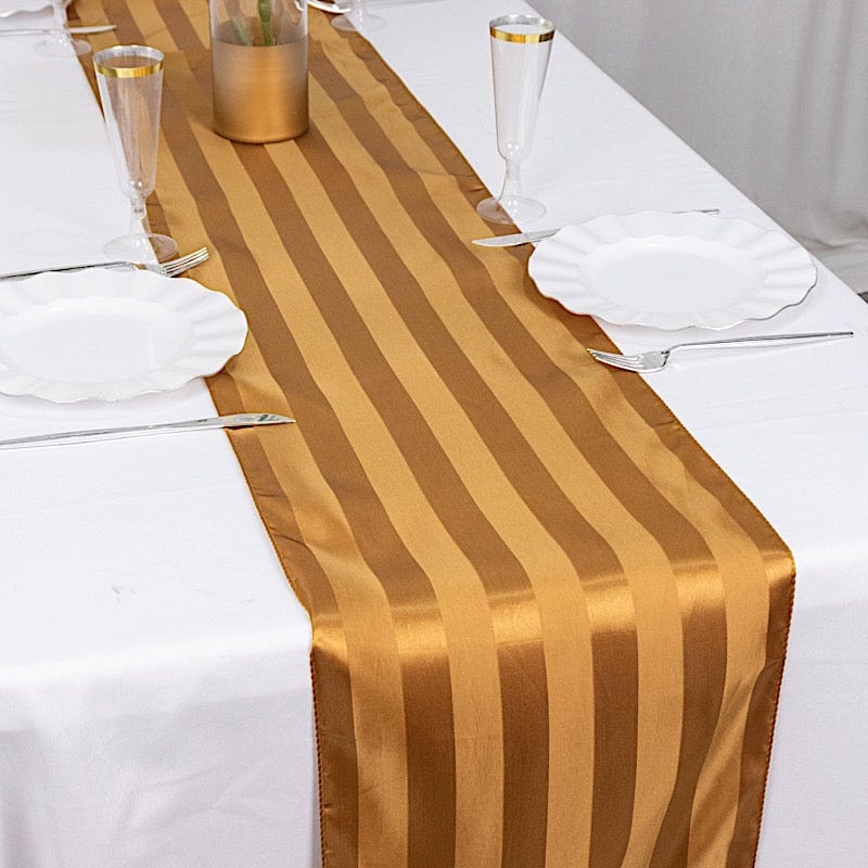 12" x 108" Satin Stripe Table Runner